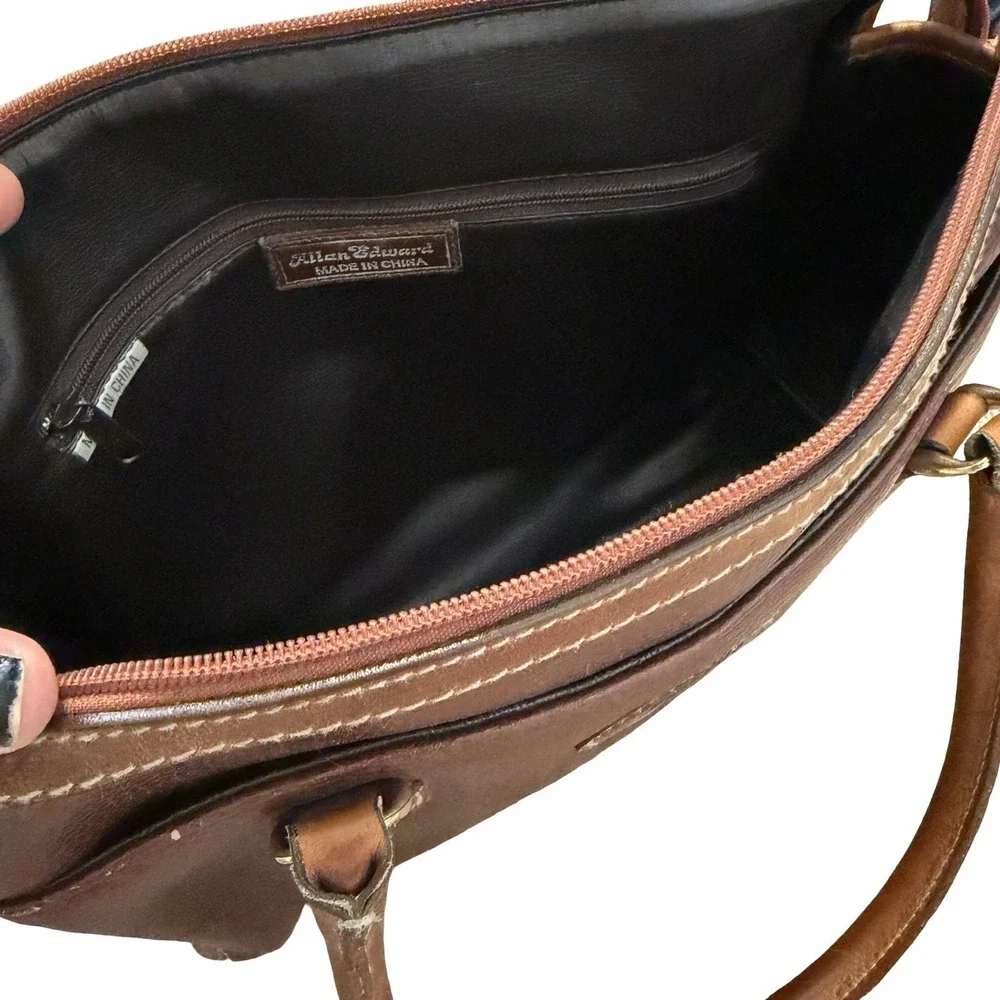 Vintage Allen Edward Brown‎ Purse Handbag
